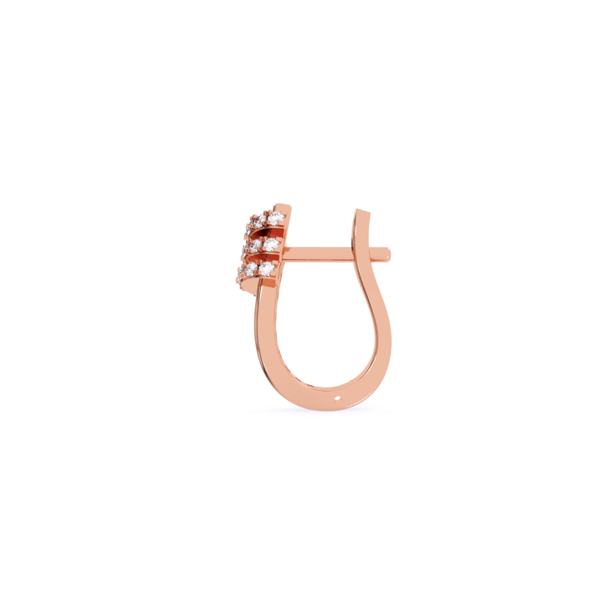Antique Round Diamond Hoop Earrings For Her